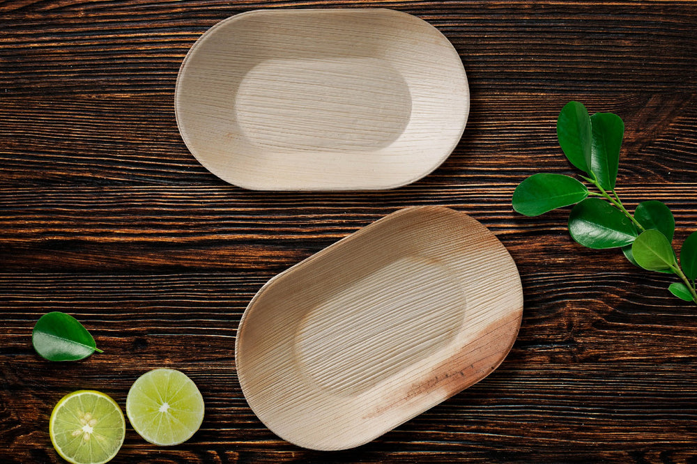Nature Berlin palm-leaf serving trays