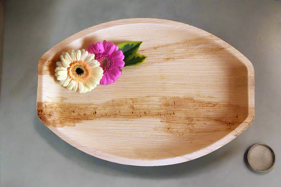 Palm Leaf Tray Oval 35 x 25 cm – Nature Berlin