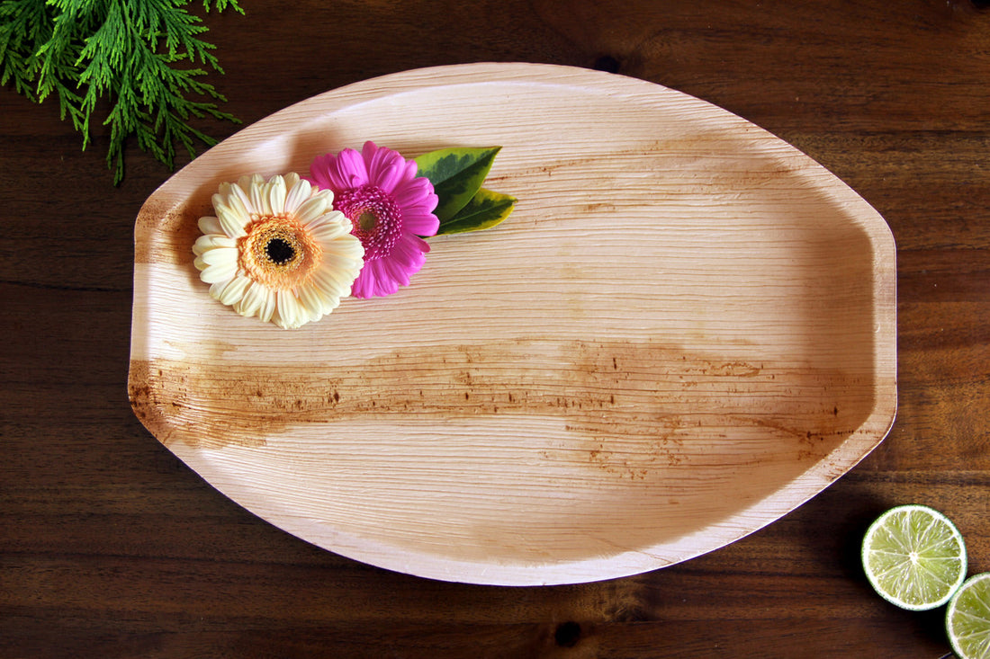 Palm Leaf Tray Oval 35 x 25 cm – Nature Berlin