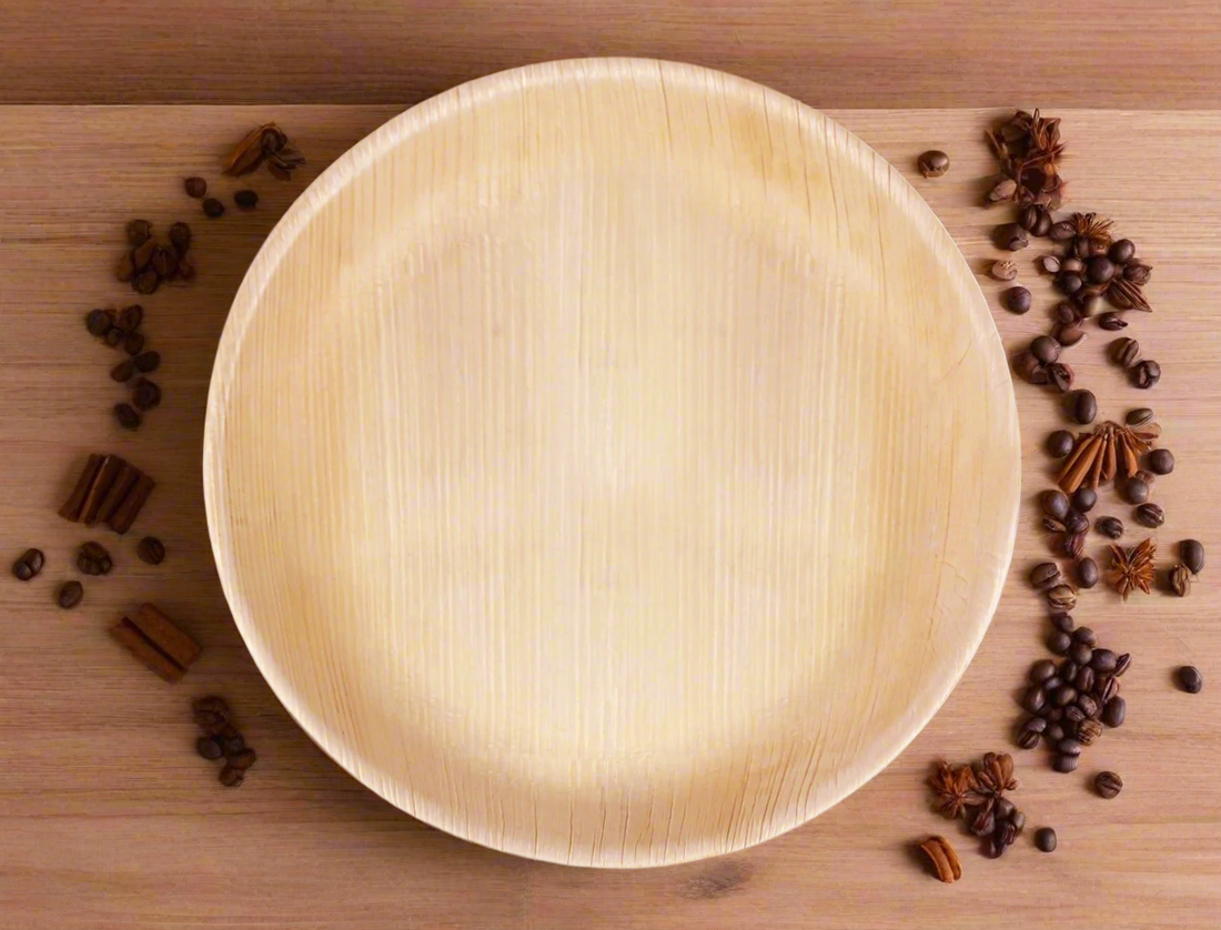 Palm Leaf Plate Round Ø 25 cm – Nature Berlin